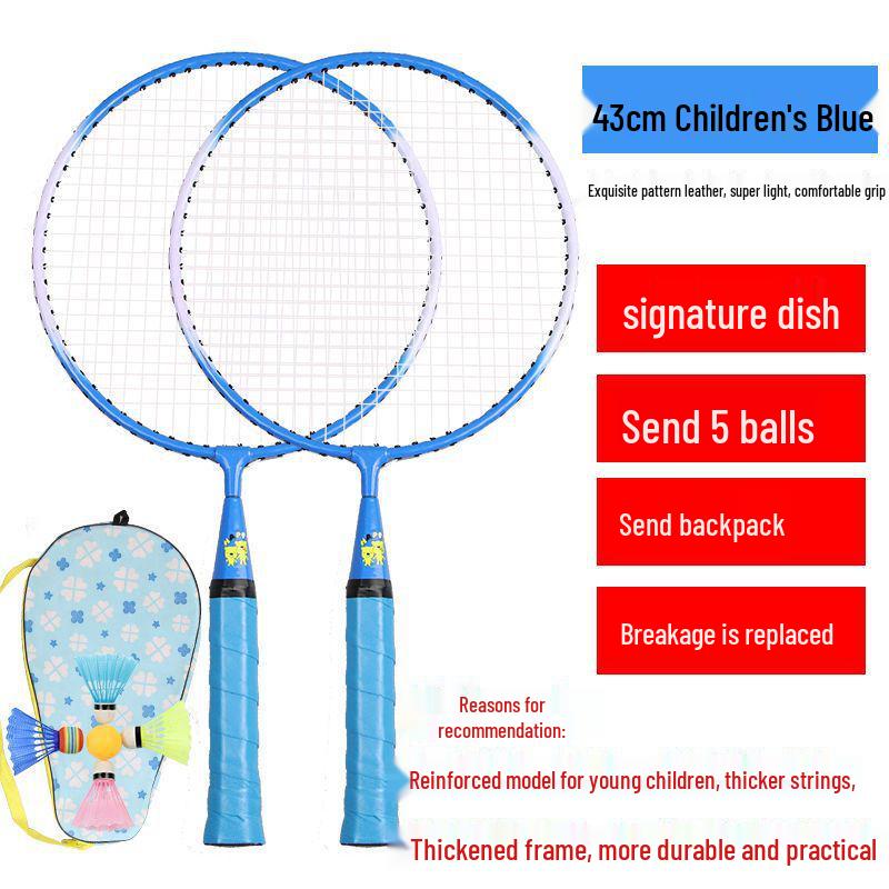 Super Light Children's Beginner Badminton Racket Set for Ages 3-12