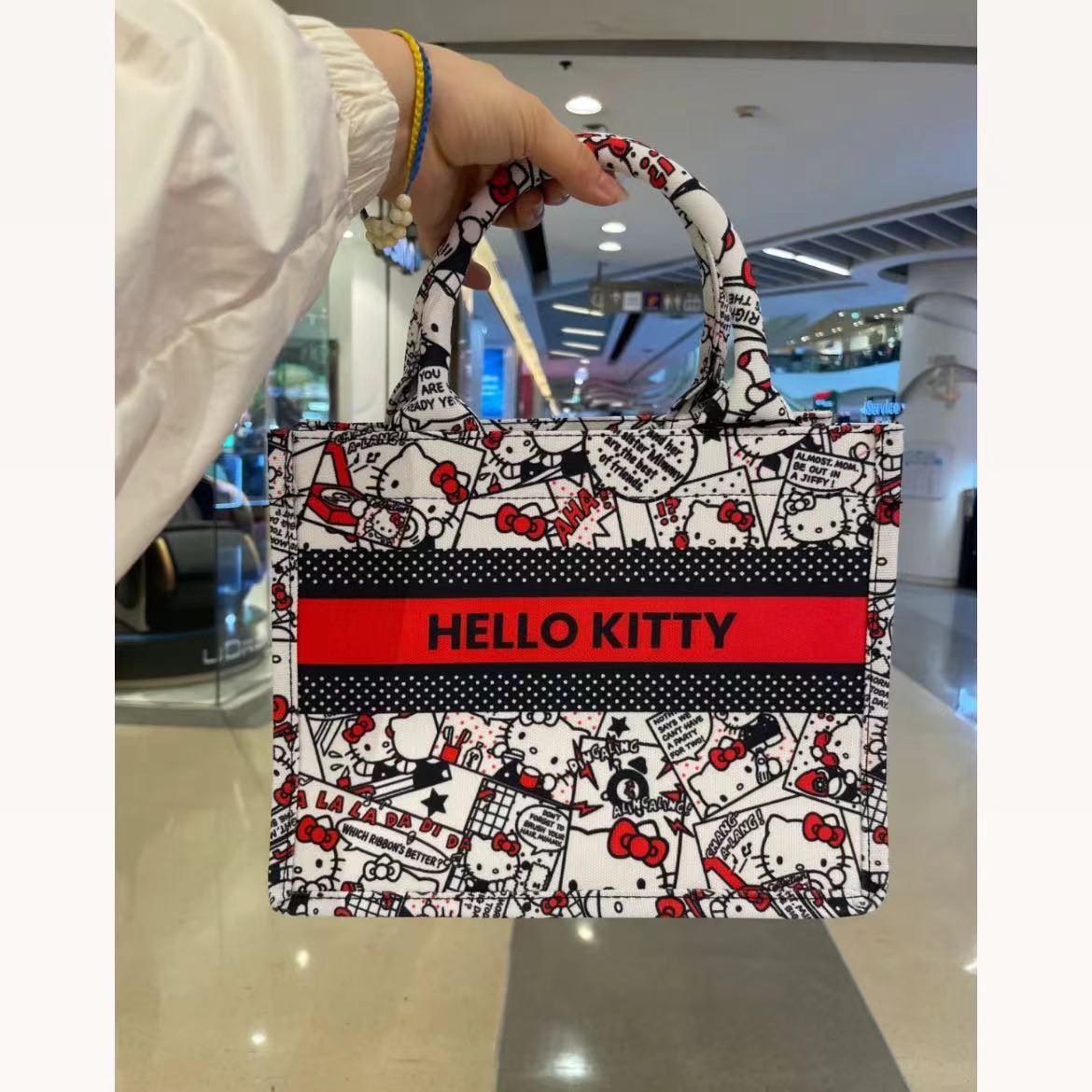 2024 Холщовая сумка-тоут большой вместимости в японском стиле - Милый мультяшный дизайн 1649₽