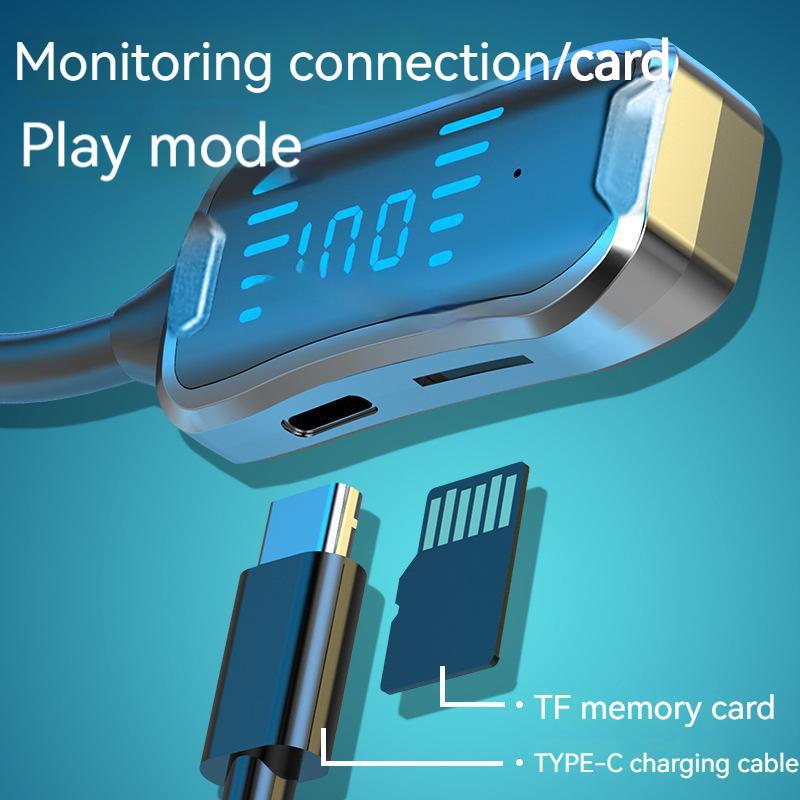 30H Play Time Bluetooth Earphones LED Display HiFi Sound Earbuds Wireless Headphones Sports Gamer Neckband Neck-hanging Headsets