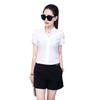 White Shirt Female Short Sleeve Shirt Fashion Bodycon Leisure Chiffon Blouse Tops