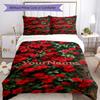 Rose Customize Your Name Bedding Set Breathable Duvet Cover with Pillowcases Home Decoration Birthday Gift