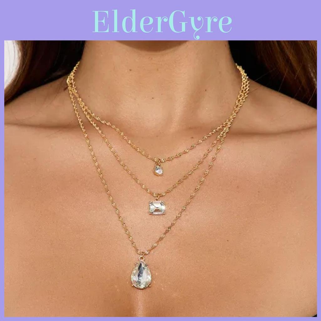 Collier pendentif tendance en alliage avec goutte en acrylique, idéal pour l'été