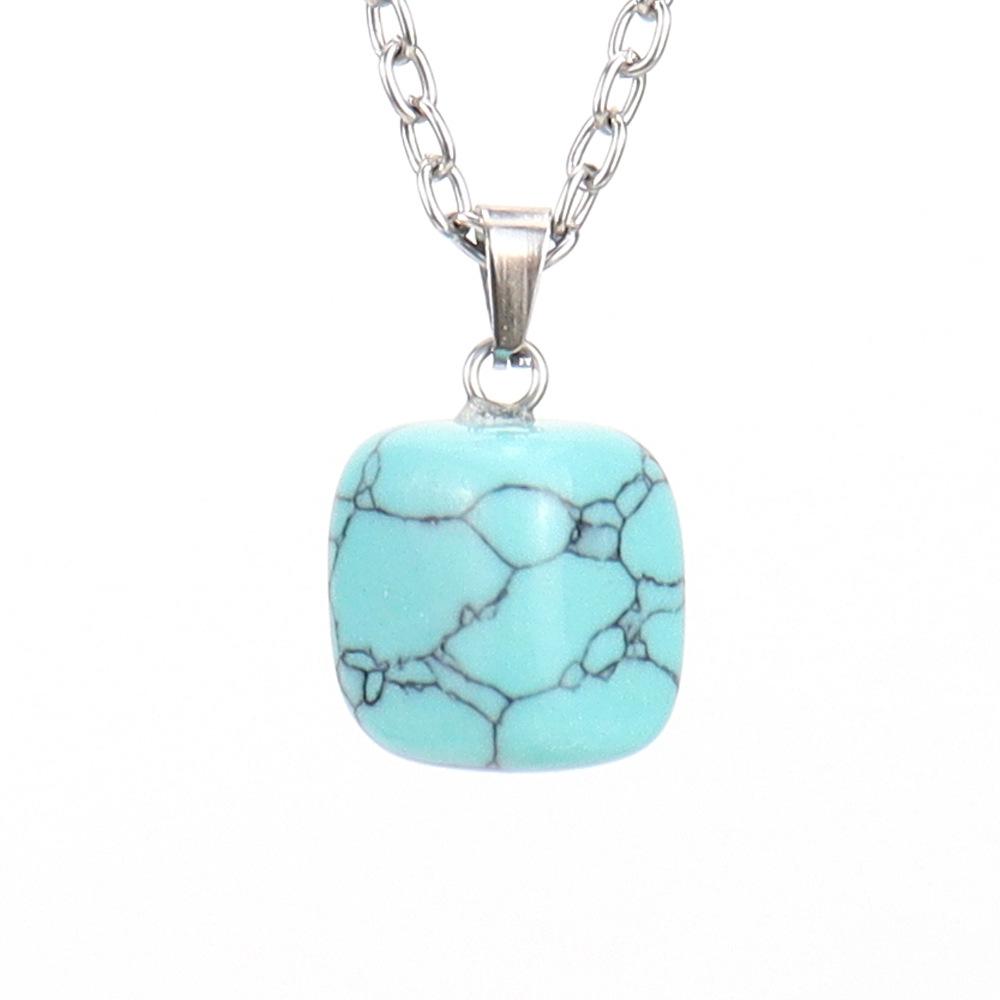 Natural Crystal Natural Stone Tiger Stone Irregular Shape Small Pendant Necklace N627