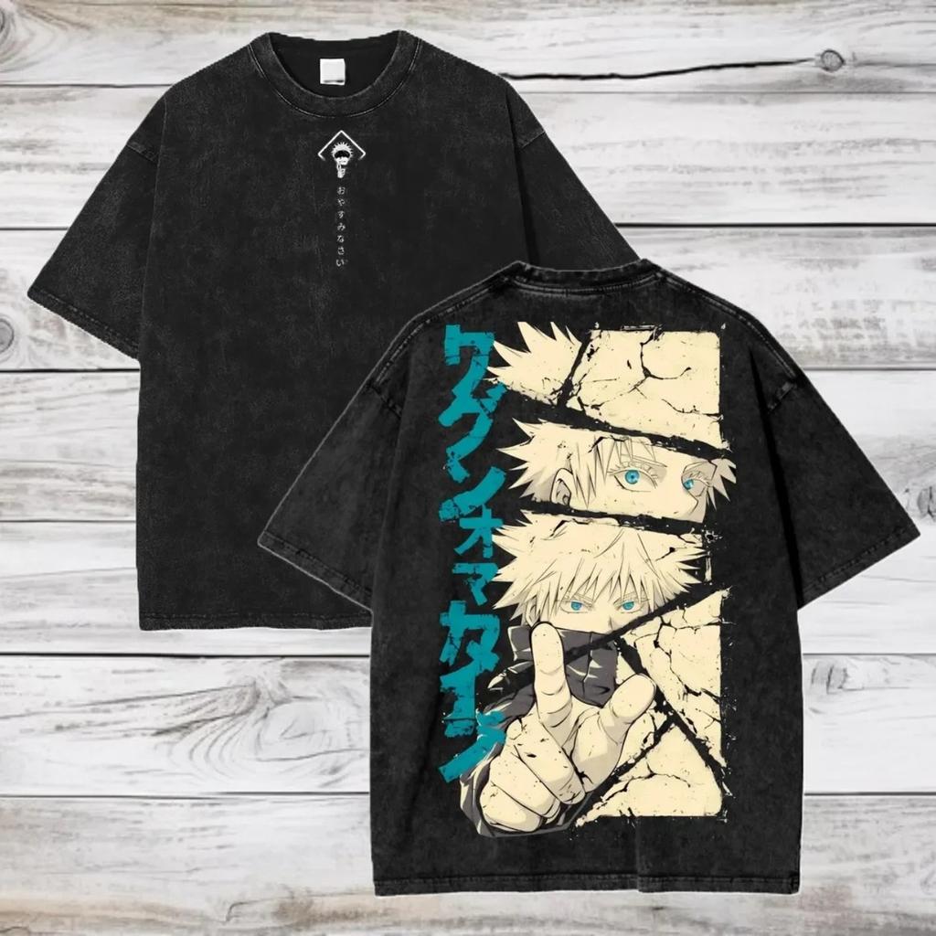 Summer Satoru Gojo Jujutsu Kaisen Unisex Washed Cotton T-Shirt