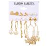 IF ME Retro Butterfly Tassel Pearl Earrings Set Elegant Gold Earring Women Fashion Jewelry Accessories