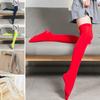 1 Pair Women Winter Knee Socks High-tube Anti-slip Great Elasticity Solid