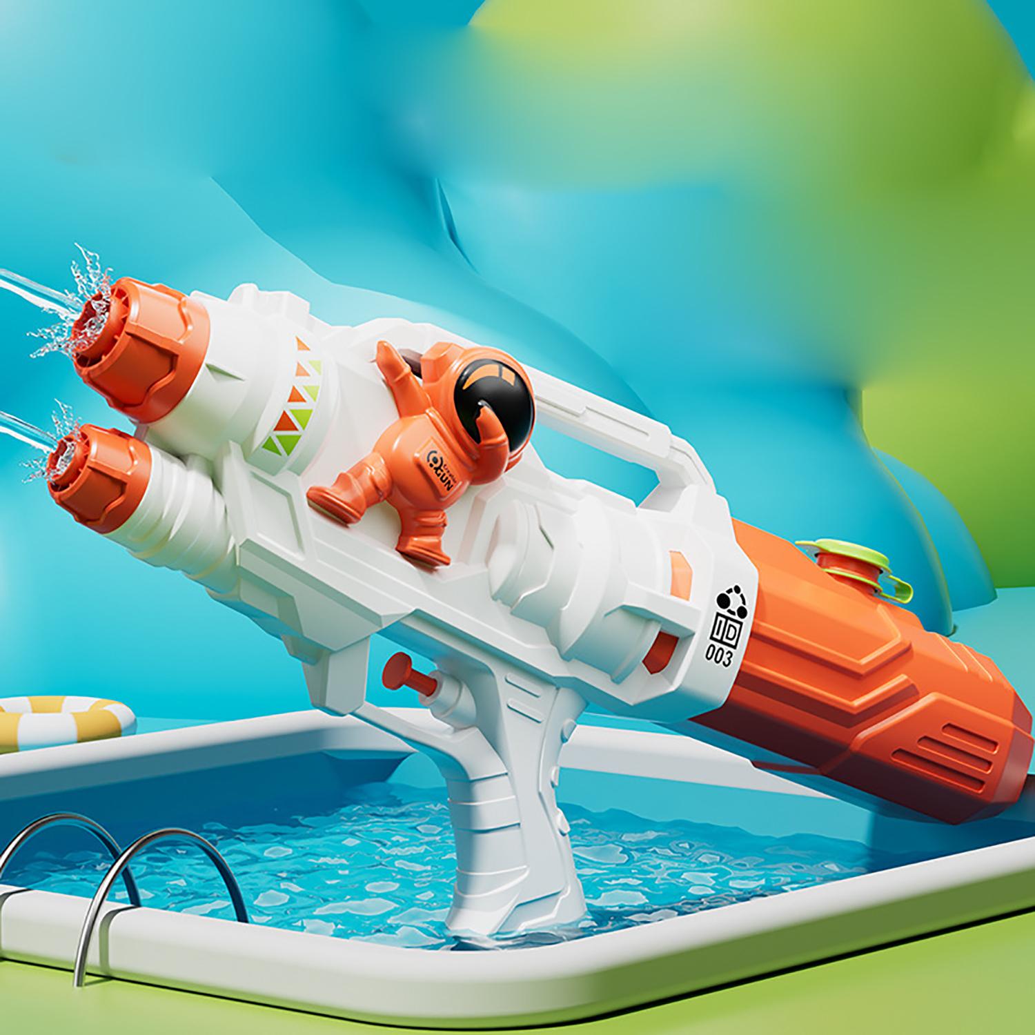 

Astronaut spray gun with dual nozzles, water nourishing large size, continuous firing, children s summer water play toy
