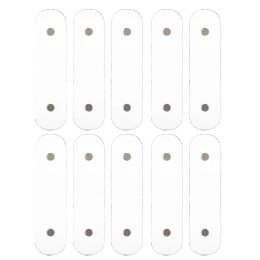 10PCS Magnetic Magnetic Nail Holder Clear Design Acrylic Strip Display  Manicure Practice