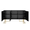 Sideboard Kommode mit 3 Türen, Moderne Küchenschrank mit Verstellbare Ablage, Buffetschrank mit viel Stauraum, schlichten Stil