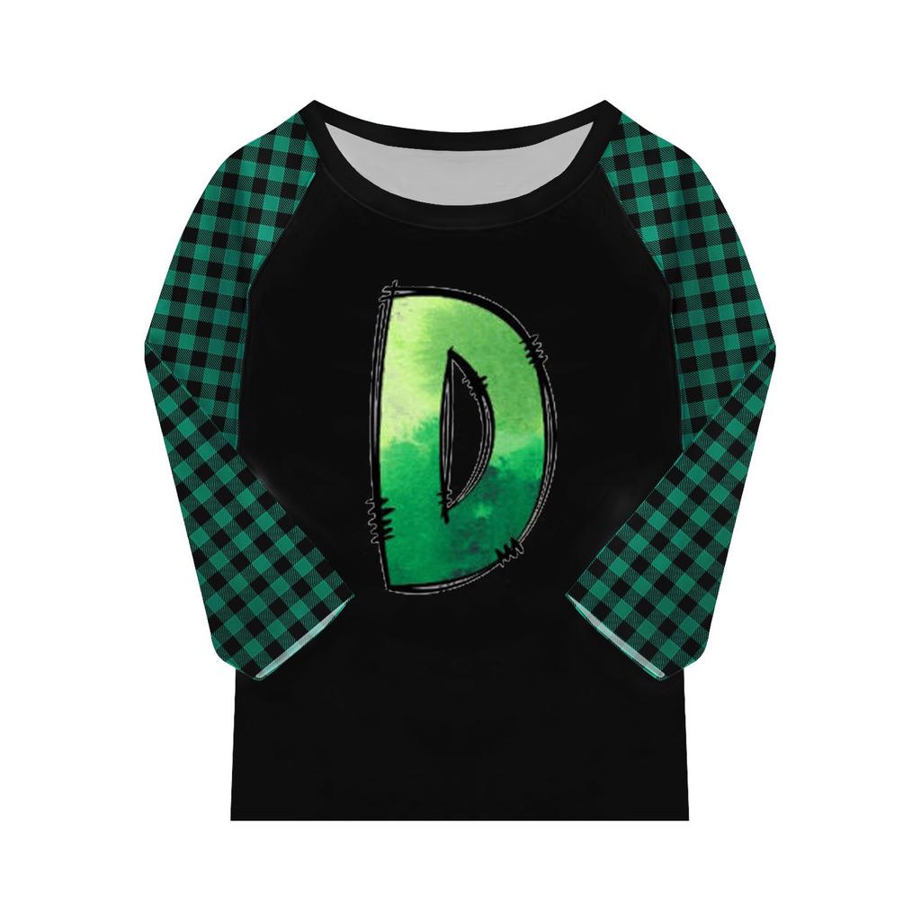 Oberteile für junge Mädchen von 4–16 Jahren, Rundhalsausschnitt, 3/4-Ärmel, T-Shirts, trendige Oberteile, Outfit-T-Shirts