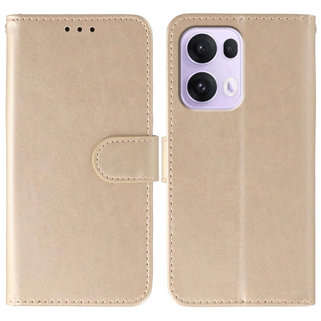 For Oppo Reno13 Pro 5G Case PU Leather Flip Wallet Phone Cover with Strap
