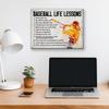 Hijie Baseball Poster Canvas Wall Art for Home Decor, Baseball Life Lessons Motivational Canvas Print Painting, Baseball Gifts for Men Baseball