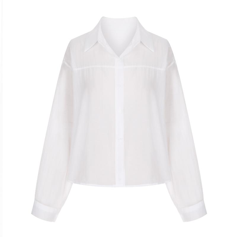 TVIEW Sheer Cut Collar Shirt_V6C-Csh001