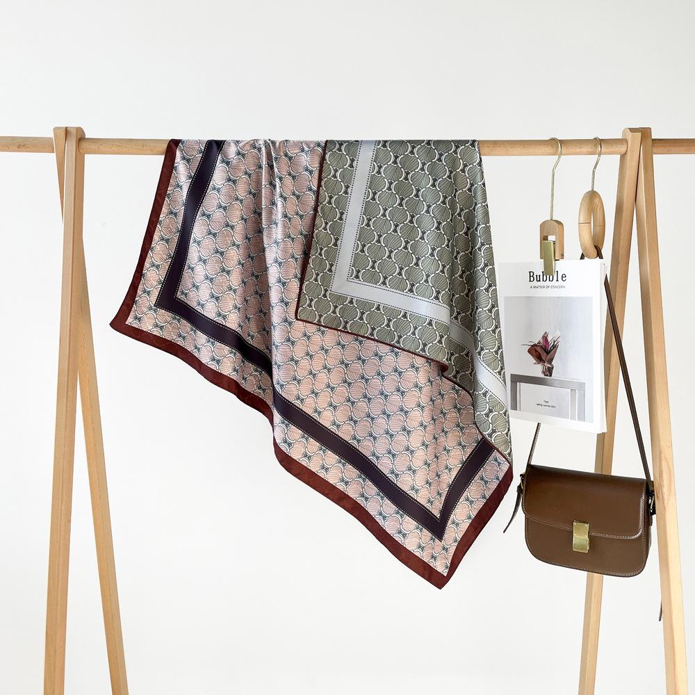 90*90Cm Square Scarf Twill Cotton Feeling Women Head Shawls And Wraps Luxury Print Neck Scarves Hijab Bandana Pashmina