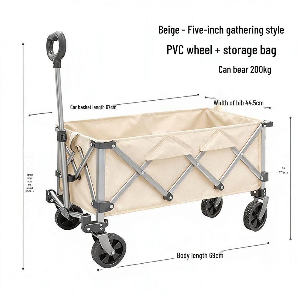 Tragbarer Falt-Campingwagen für Outdoor-Picknick- und Camping-Abenteuer