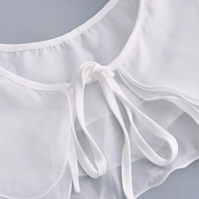 Women Lace Detachable Collar Shawl Girls Dress Blouse Tops Neckwear Fake Collar Shoulder Wraps Accessories Sweater False Collars