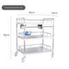 Stainless Steel Mobile Instrument Cart for Beauty Salon and Oral Care