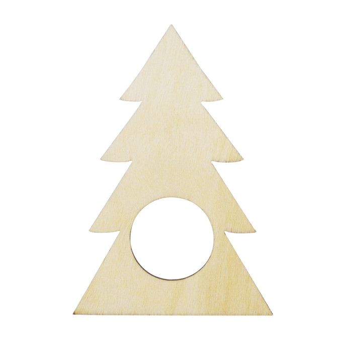 Rond de serviette Sapin 10x7 cm 2 pièces