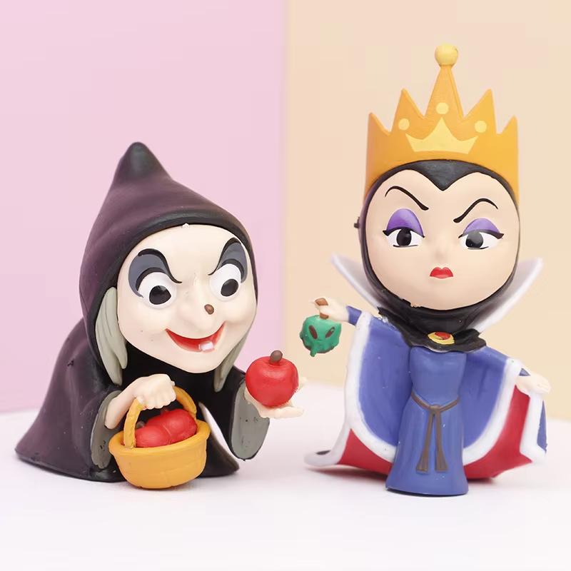 MINISO 6pcs/Set Anime Villain Figure Queen Cruella Maleficent Evil Witch Action Figure Collection Model Doll Toys Kids Birthday Gift