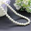 Baroque Vintage White Diameter 7.5 MM Natural Shell Pearl Necklace  Trend Korean Pearls Necklaces Imitation Pearl Jewelry