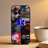 Custodia per Telefono Ambulanza EMT EMS Per iPhone 16,15,14,13,12,17,Pro Max,Plus Custodia Nera in Silicone