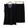 1011 Korean version of the princess style sleeve suit, cute loose lyocell loungewear suit, women's summer thin style with chest pad
