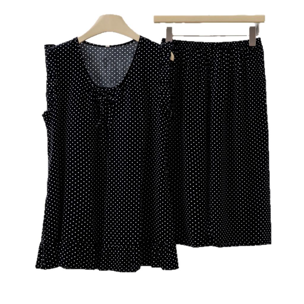 1011 Korean version of the princess style sleeve suit, cute loose lyocell loungewear suit, women's summer thin style with chest pad