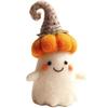 New Home Decoration Handmade Knitted Witch Ghost Doll Ornament Cute Pumpkin Ghost Keychain for Bag Pendant Christmas O3B8