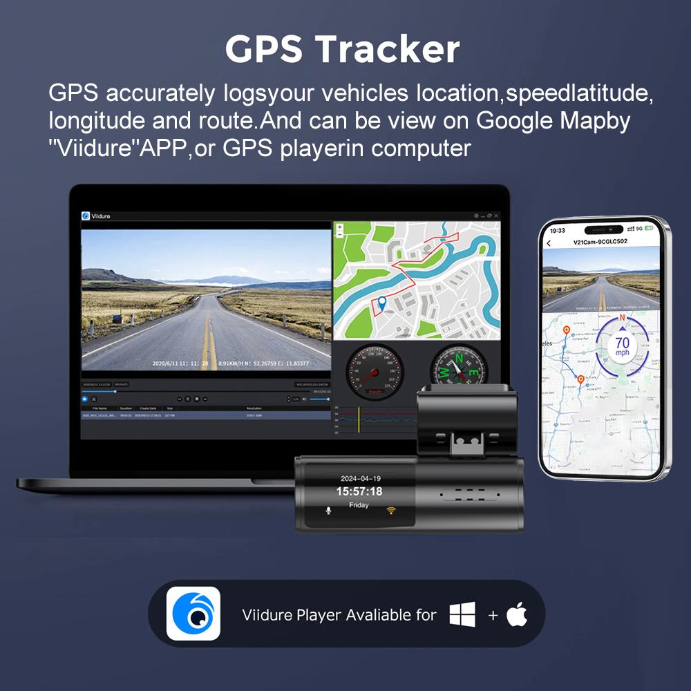 Ultra HD 4K Dash Cam For Car DVR 4K+1080P Front Rear Dash Camera With WiFi GPS 24h Parking Night Vision Video Recorder Black Box