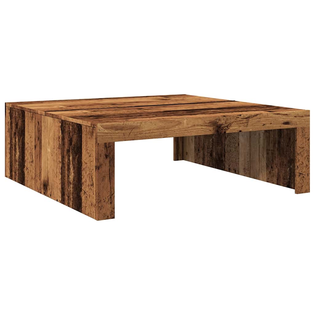  Coffee Table, Old Wood Color, 100x100x35 Cm
