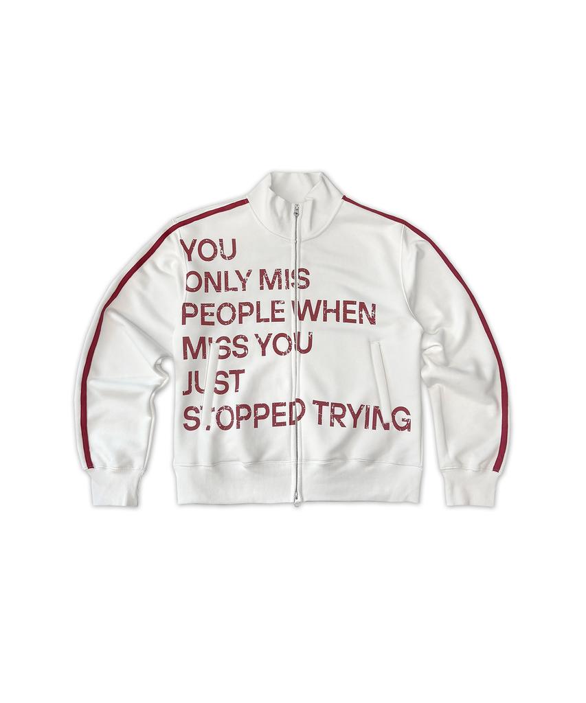 UNUSEDLAB Vintage Typography Only Zip-Up [White]