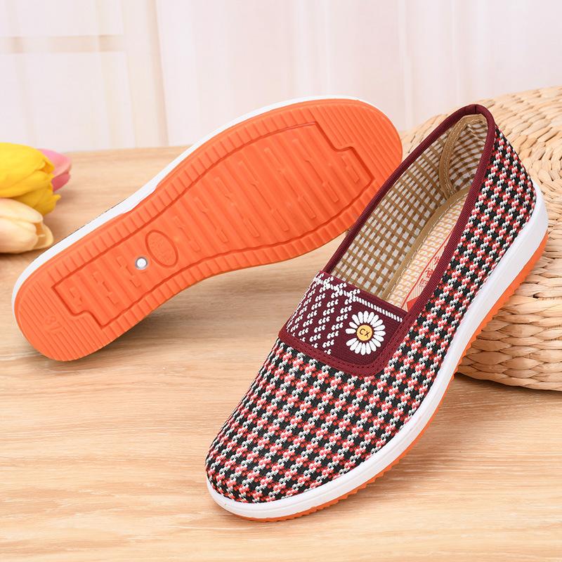 

Тканевые туфли женские новые осенние на мягкой подошве дышащие одинарные туфли на одной педали 40