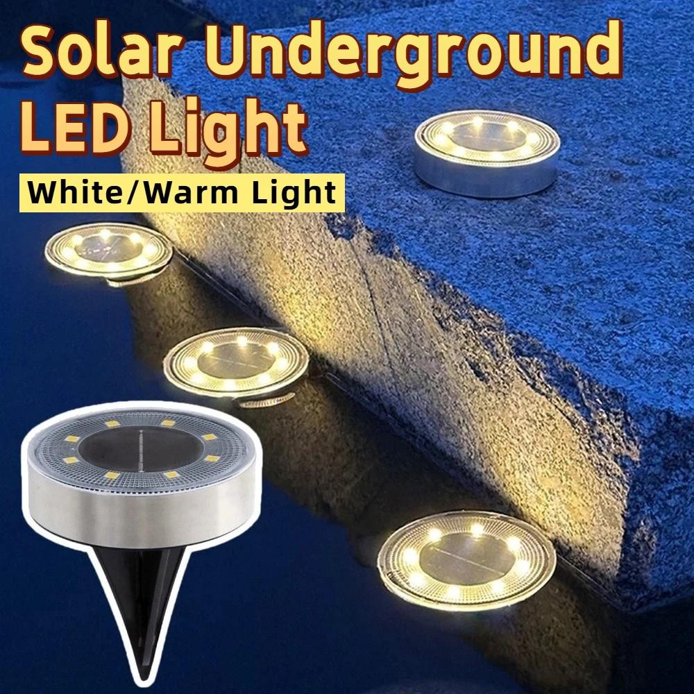 8 LED Outdoor Solar Light IP68 Waterproof Solar Underground Light  Pathway Lighting