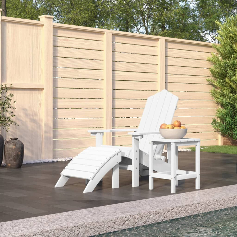 Chaise de jardin Adirondack repose-pied table PEHD