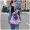 Bag Girl, Korean Version One Shoulder Dumpling Bag, French Bag, Fashionable Cloud Bag, Pleated Handbag, Armpit Bag