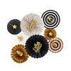 Pack of 8 Folding Paper Fan for Ramadans Parties Elegant Eid Celebration Decoration Weddings and Holiday Decorations