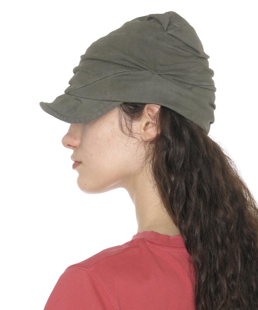 PARTIMENTO WOMEN Luched Drape Hat_Khaki Gray