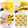 25PCS Gold and Silvery Square Foil Balloon Wall Backdrop Double Sided Balloon Arch Garland Kit for Anniversary Engagement Party