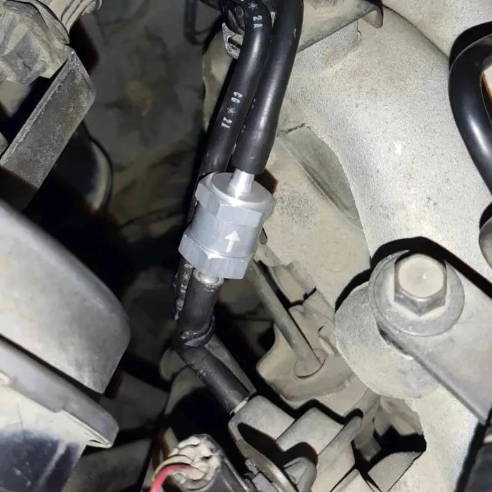8/10mm Hose Car High Temperature Resistant Check Valve Gasoline Diesel Fuel Check Valve Aluminum Alloy One-way Check Valve