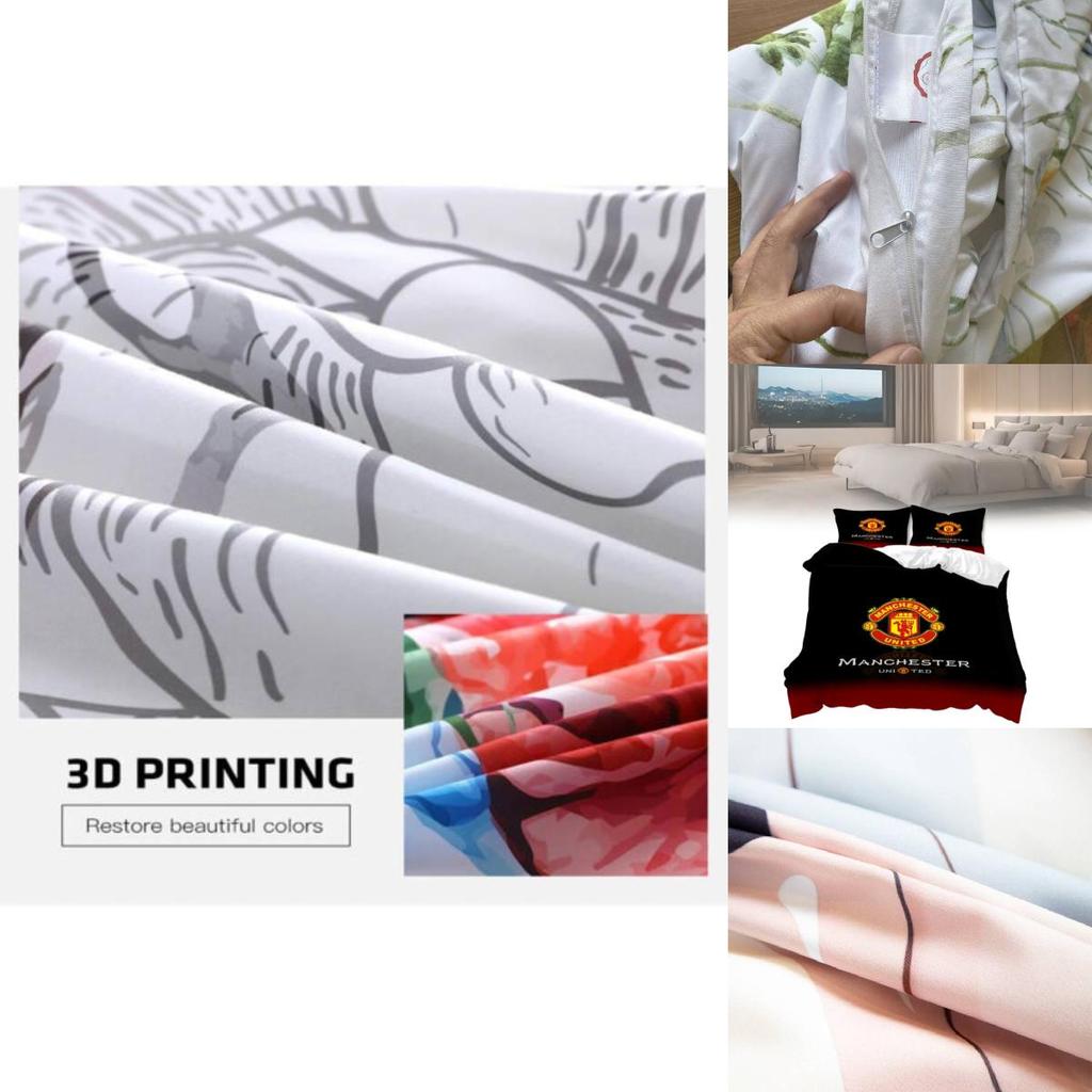 Manchester United Comforter Set With Active Printing For Home Bedroom Use