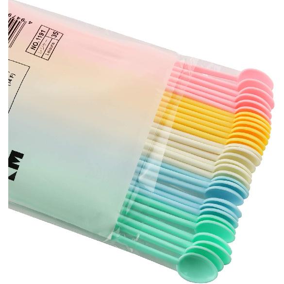 60 шт. Конфетный цвет Пластик Мини Кофе Чай Напитки Блендер Пластик Одноразовый Кофе Чай Напитки Размешиватели Ложка Палочки Регулировка Соуса Одноразовые