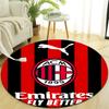 1pc A-AC Milan Print Round Carpet Chair Round Carpet Suitable for Bedroom Living Room Home Decorative Carpet