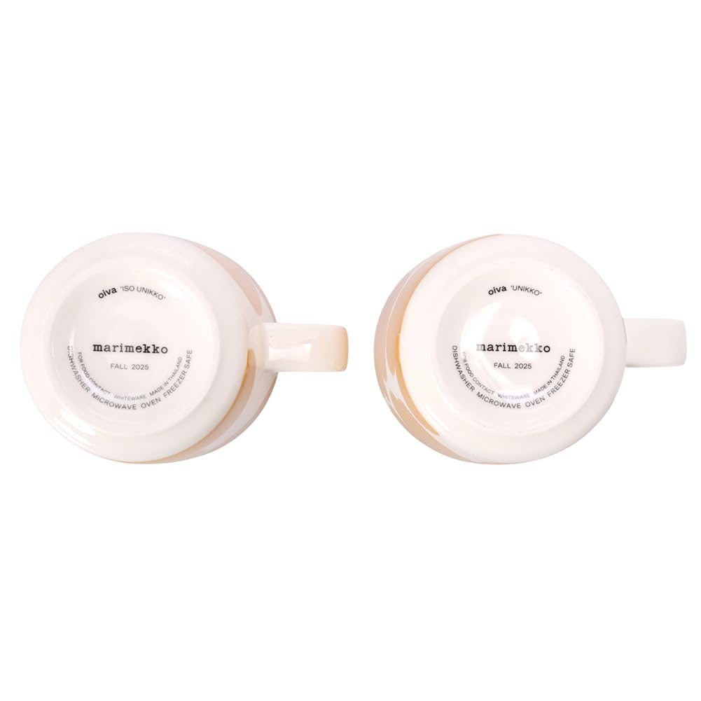 Marimekko OIVA UNIKKO Mugs, Set of 2, 250ml, 74952 182, Caramel [Parallel Import]
