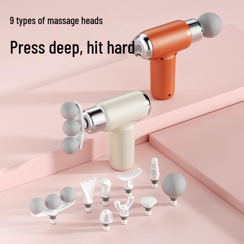 Nine-Head Professional Muscle Relaxation Massager: Multi-functional Neck and Sports Massage Gun