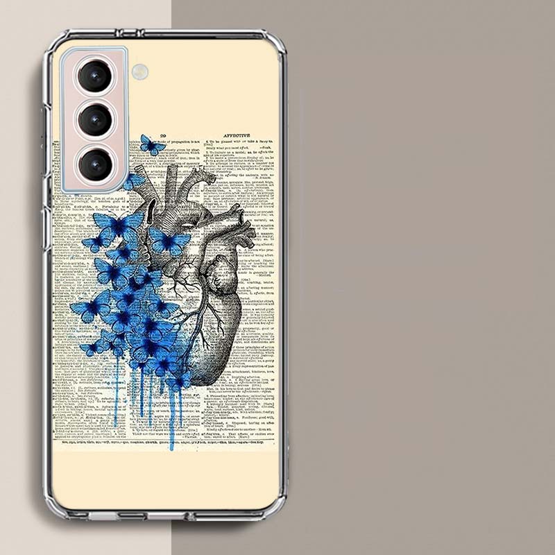 Medical Human Organs Brain Meridian Kidney Phone Case For Samsung S25+ Edge Galaxy S24 FE S23 Ultra Capa Shell S22+ S21 Plus S20