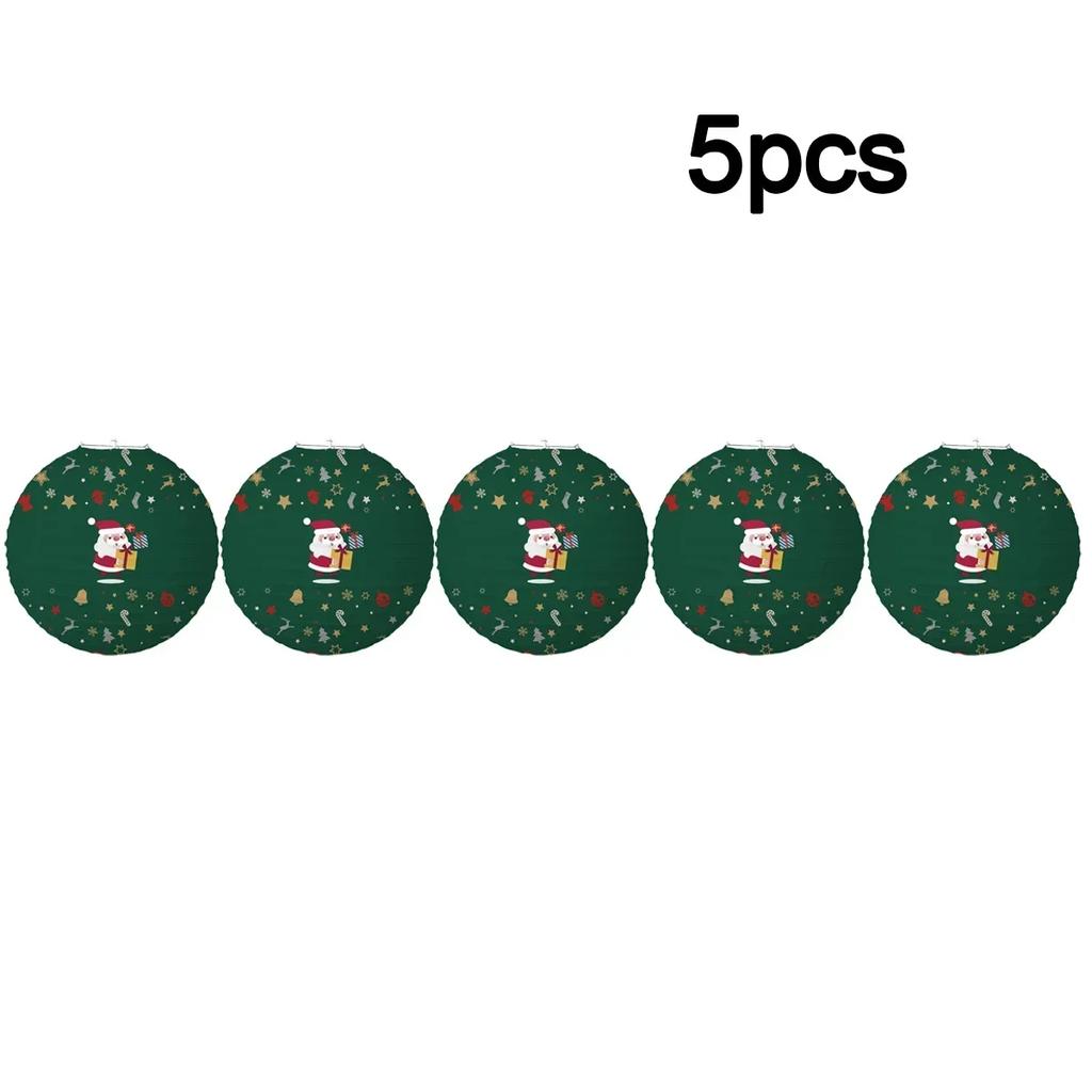 Holiday Paper Lantern Decor Set for Christmas Outdoor Party Indoor Classroom Birthday Graduation Decoration Hanging Ornaments