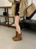 2025 Autumn New Retro Strap Fringed Boots Bosmian Flat Bottom Short Boots Women