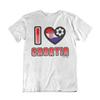 I LOVE CROATIA Football T-Shirt 2024, Adults Kids Or Baby, World Cup Croatian
