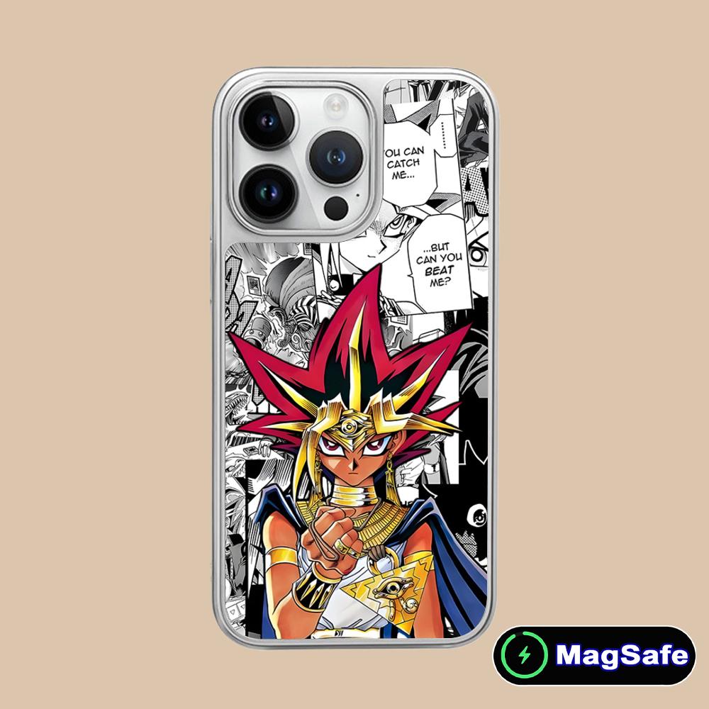 Yugioh Yami Yugi Mobile Phone Case for iPhone 17 16 15 14 13 12 11 Air Pro Max Plus Magsafe Silver Plating Colorful Cover Cover
