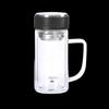 HAERS 400ML Glass Body Stainless Steel Inner Water Bottle